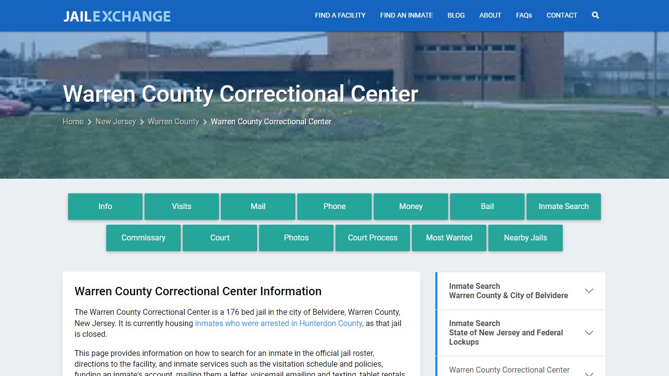 Warren County Correctional Center, NJ Inmate Search, Information